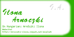 ilona arnoczki business card